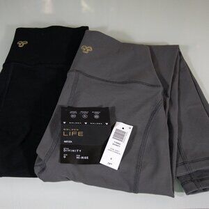 Two Pairs- Aritzia Golden LIFE Divinity Hi-Rise Leggings Black & Coal Grey 0